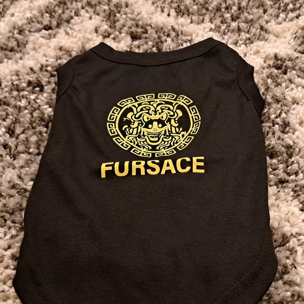 Small Cute Puppy Black Sleeveless Tshirt